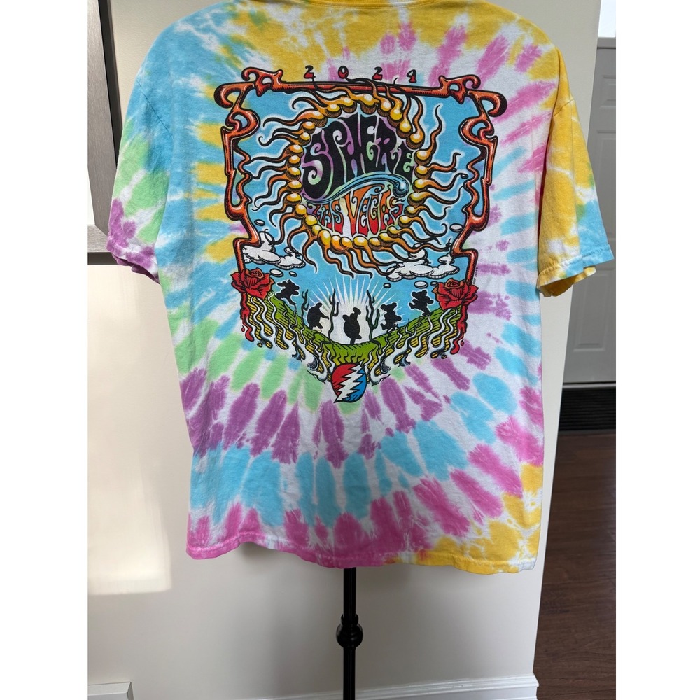 Dead & Co Sphere Las Vegas 2024 Tie Dye Shirt Liquid Blue Mens L Grateful Dead - Picture 3 of 7
